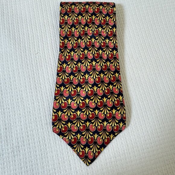 VTG Gianni VERSACE Men's 100% Silk LUXURY Necktie  Baroque Print Made In Spain - Picture 1 of 7